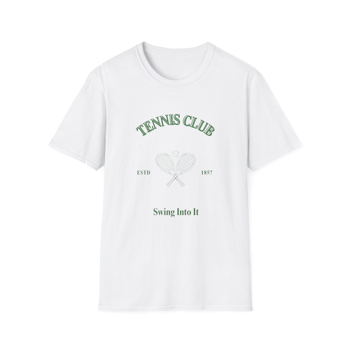 Tennis Club T-Shirt — 'Swing Into It' Vintage Tennis Tee