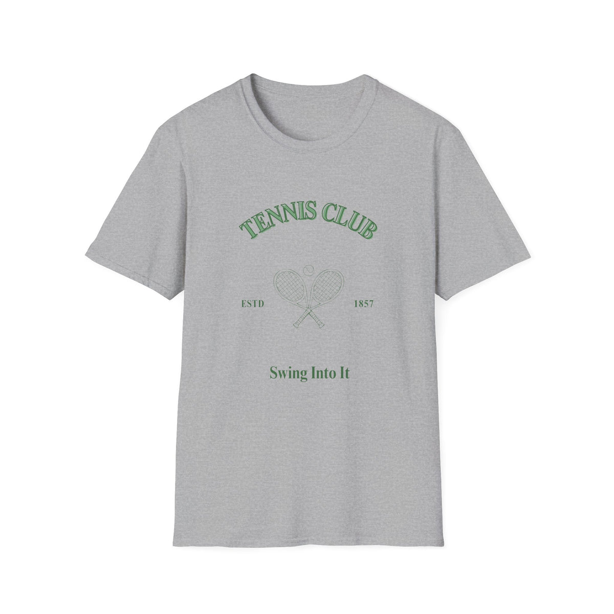 Tennis Club T-Shirt — 'Swing Into It' Vintage Tennis Tee