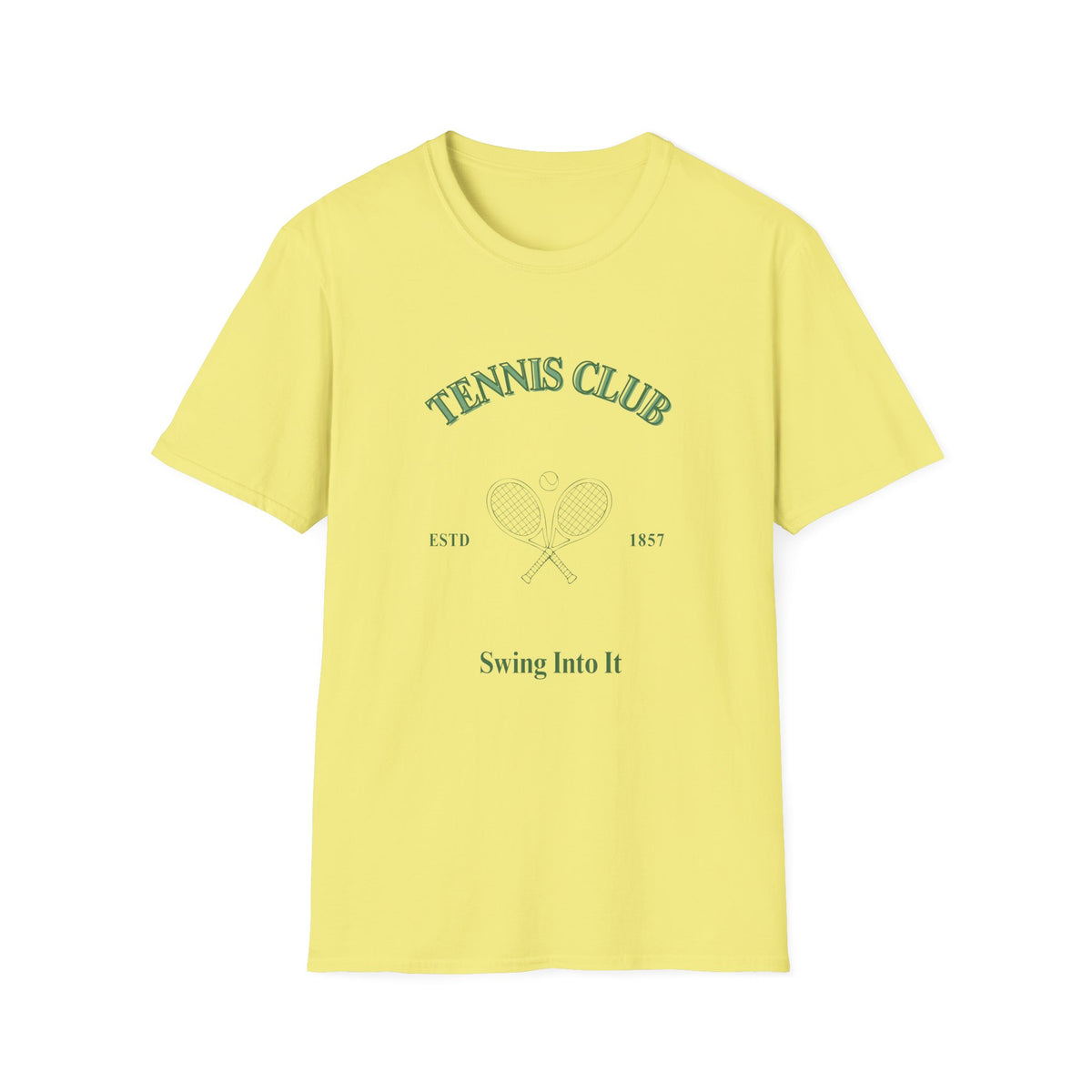 Tennis Club T-Shirt — 'Swing Into It' Vintage Tennis Tee