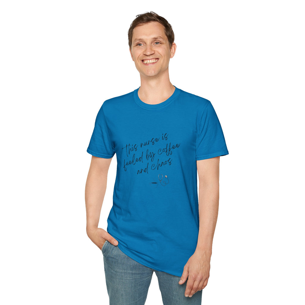 Nurse Tee- "This Nurse Is Fueled by Coffee and Chaos"