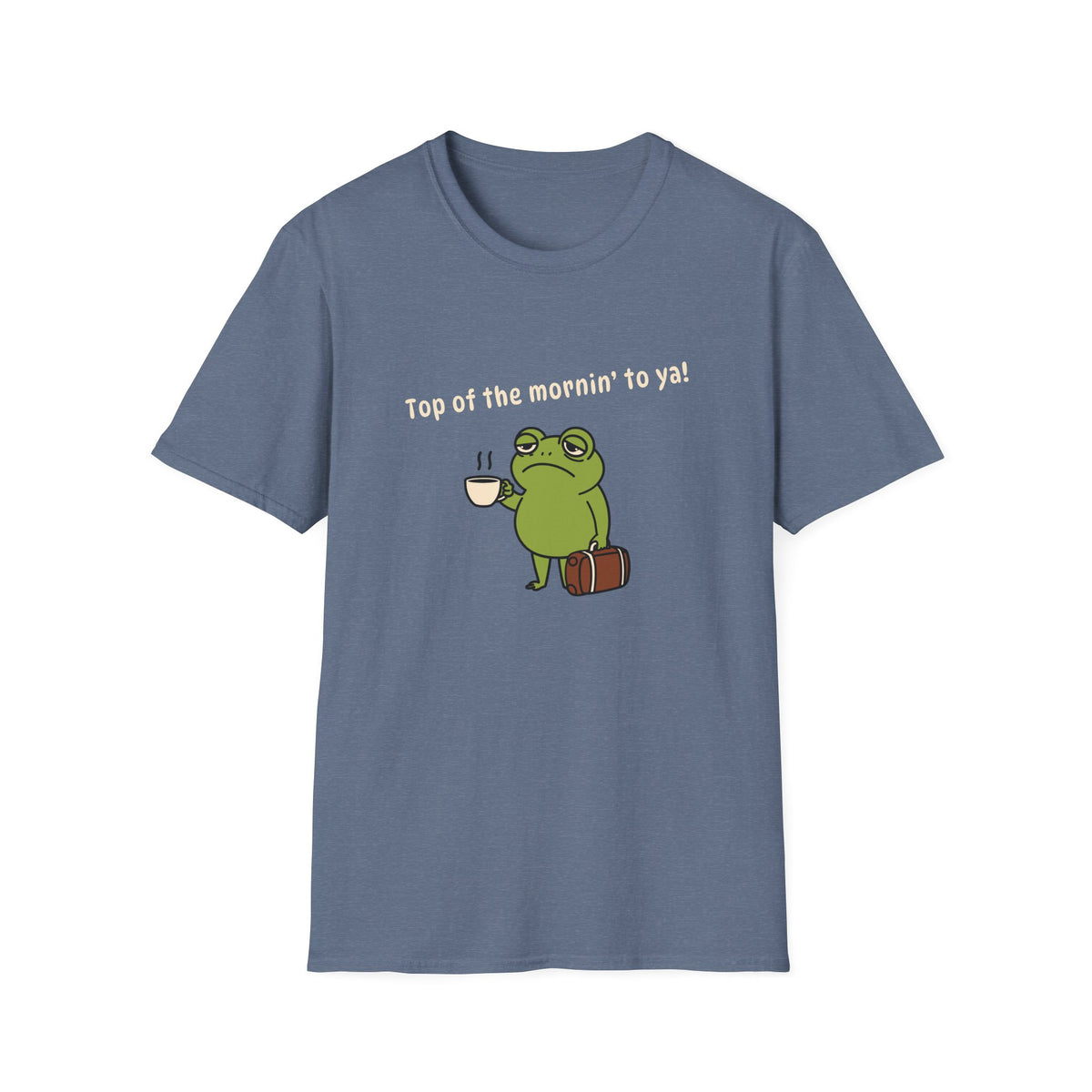"Top of the mornin' to ya!" Frog Coffee Graphic Tee