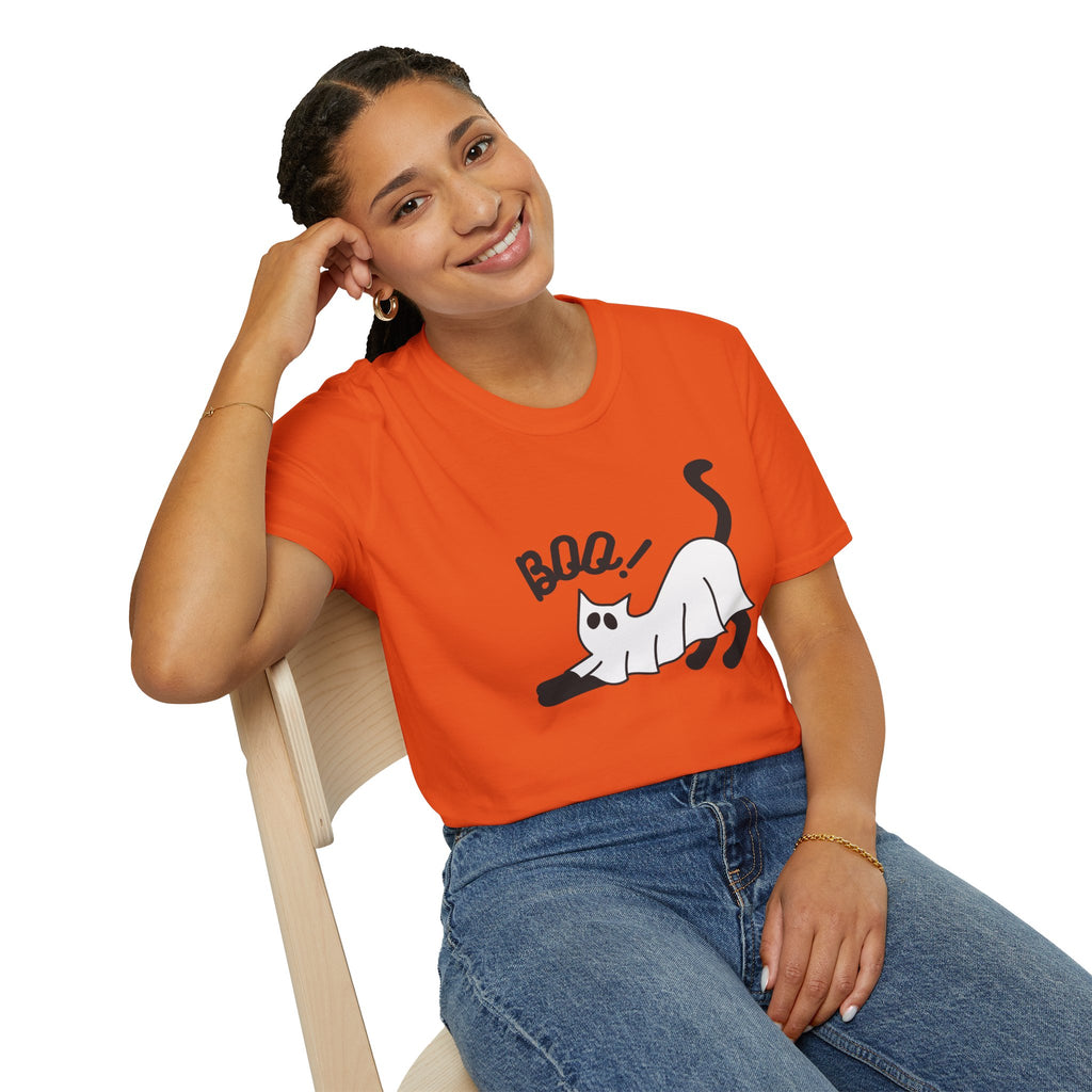 Boo Cat T-Shirt — Cute Spooky Cat Graphic Tee