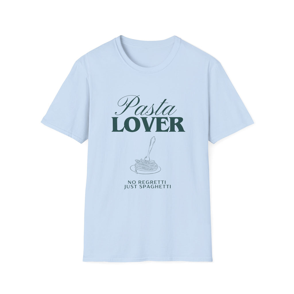 Pasta Lover T-Shirt — “No Regretti, Just Spaghetti” Graphic Tee