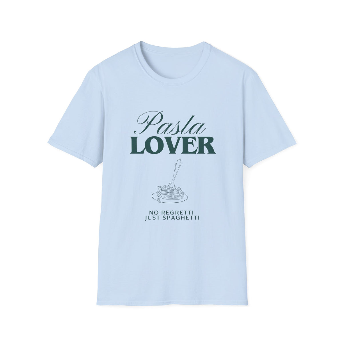 Pasta Lover T-Shirt — “No Regretti, Just Spaghetti” Graphic Tee