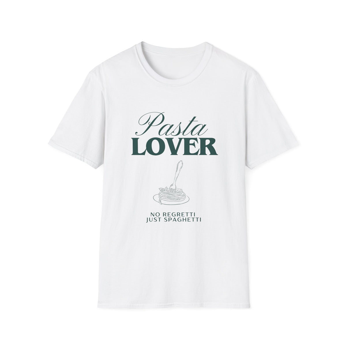 Pasta Lover T-Shirt — “No Regretti, Just Spaghetti” Graphic Tee