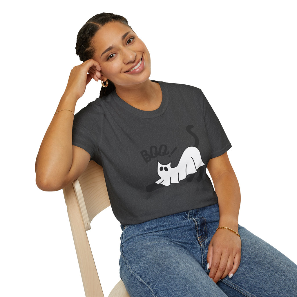 Boo Cat T-Shirt — Cute Spooky Cat Graphic Tee