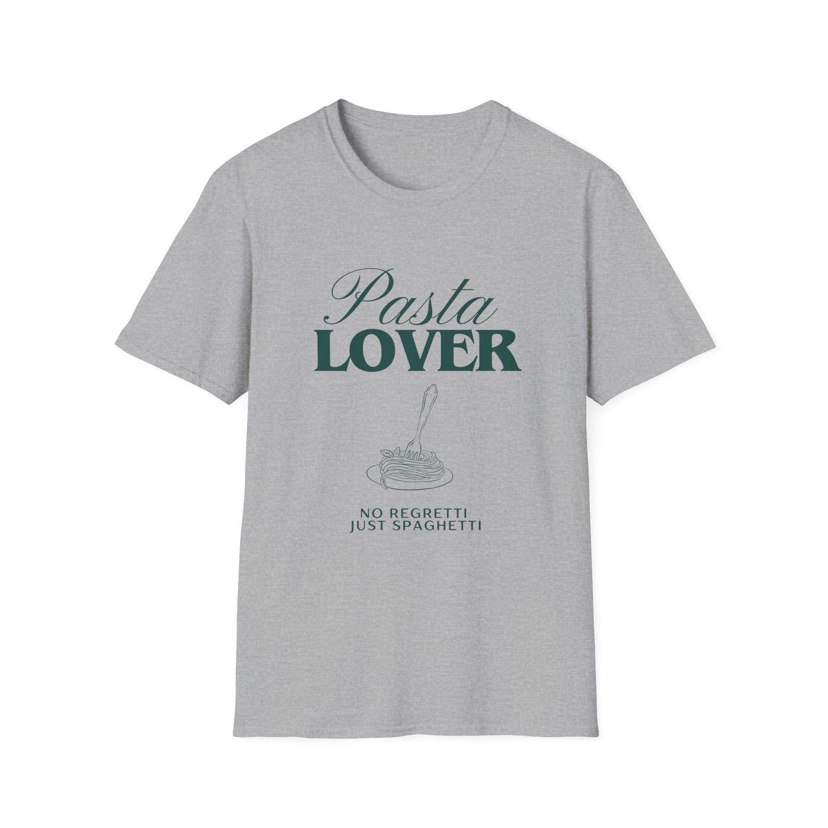 Pasta Lover T-Shirt — “No Regretti, Just Spaghetti” Graphic Tee
