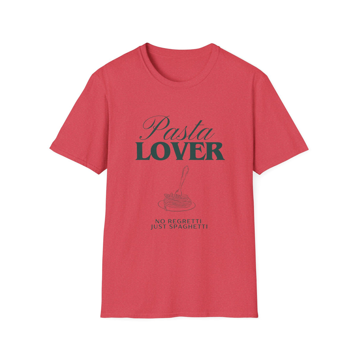 Pasta Lover T-Shirt — “No Regretti, Just Spaghetti” Graphic Tee