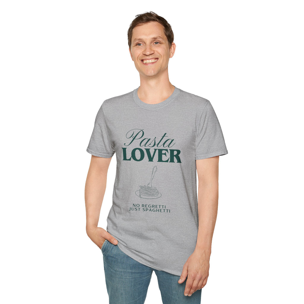 Pasta Lover T-Shirt — “No Regretti, Just Spaghetti” Graphic Tee