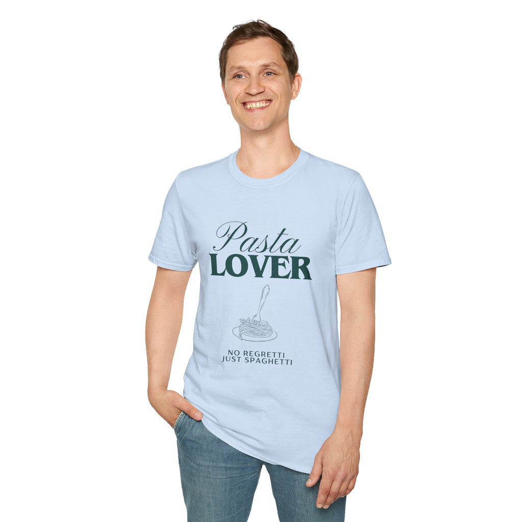 Pasta Lover T-Shirt — “No Regretti, Just Spaghetti” Graphic Tee