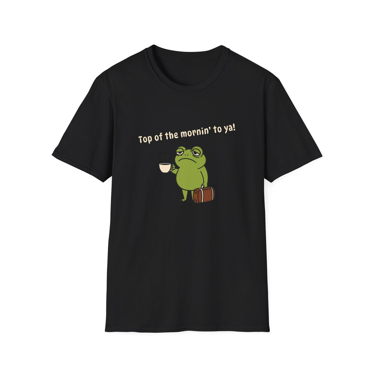 "Top of the mornin' to ya!" Frog Coffee Graphic Tee