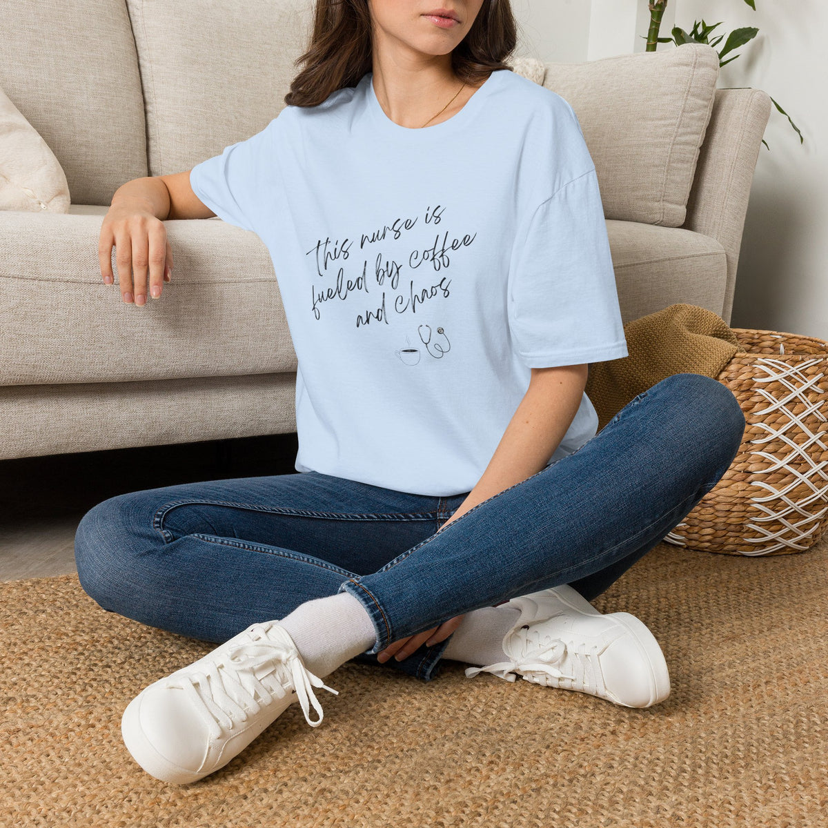 Nurse Tee- "This Nurse Is Fueled by Coffee and Chaos"