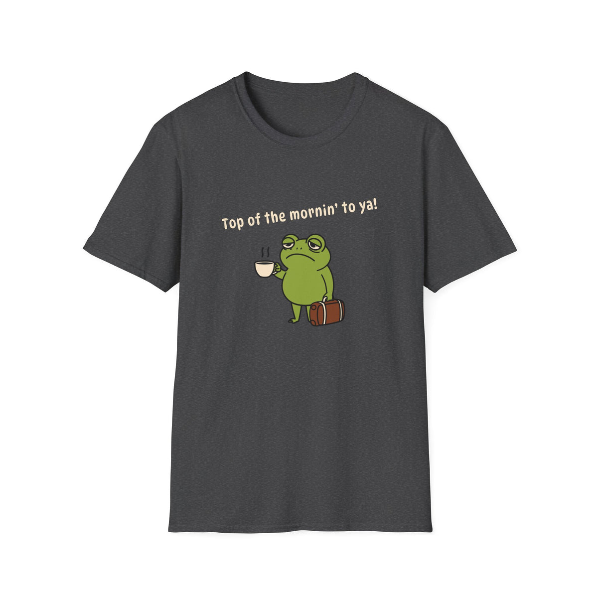 "Top of the mornin' to ya!" Frog Coffee Graphic Tee